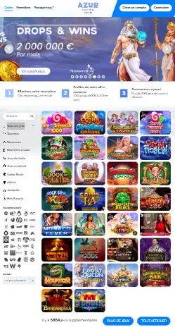 l'application et interface EUROMOON CASINO