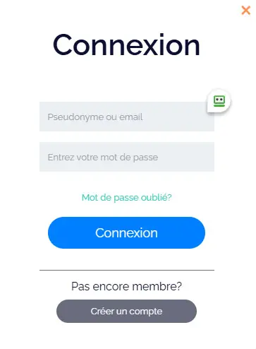 Connexion des membres du Euromoon Casino